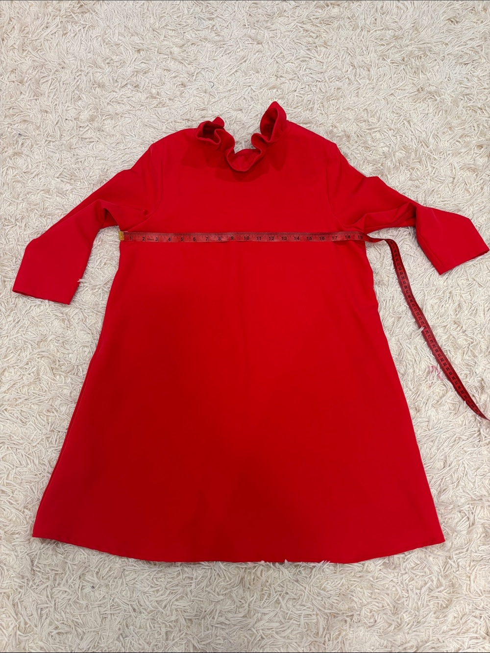 Tuckernuck Red Ruffle-Neck Mini Dress - Picture 6 of 11